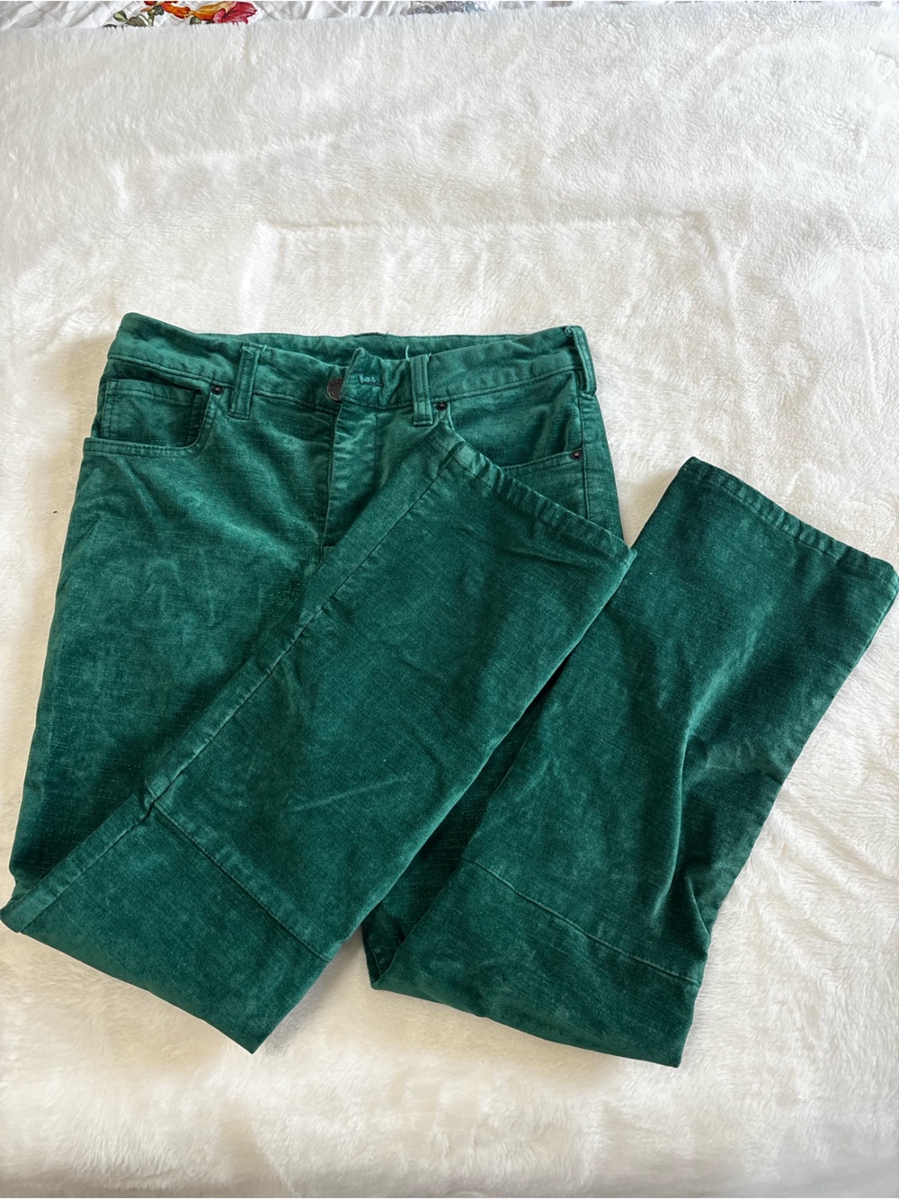 Free People Emerald Green Corduroy Pants
